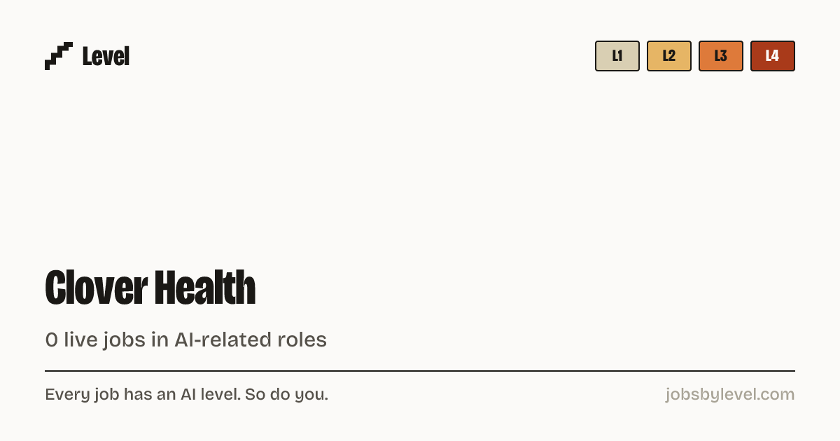 Clover Health careers: 59 open jobs, AI level and salaries