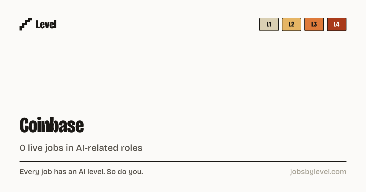 Coinbase careers: 227 open jobs, AI level and salaries