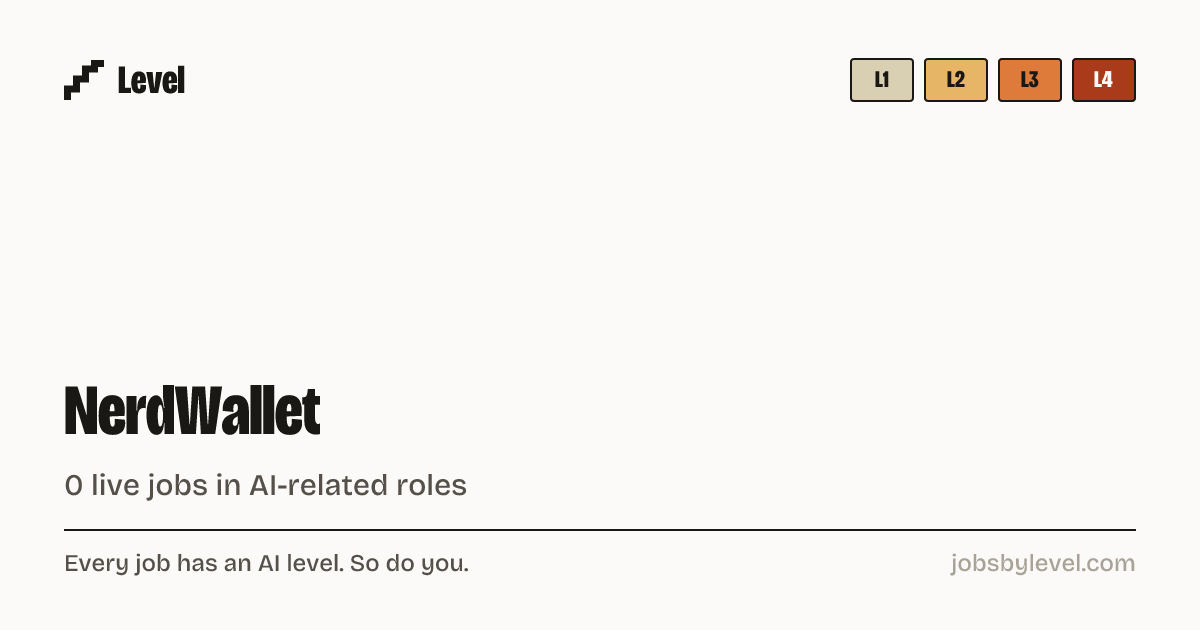 NerdWallet careers: 23 open jobs, AI level and salaries